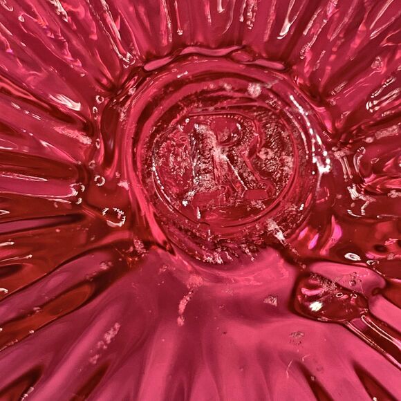 Signed Rossi Cranberry Optic Pitcher - Picture 7 of 7